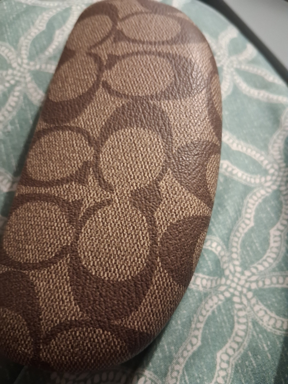 Coach Designer-Style Brown Patterned Home Accent Case